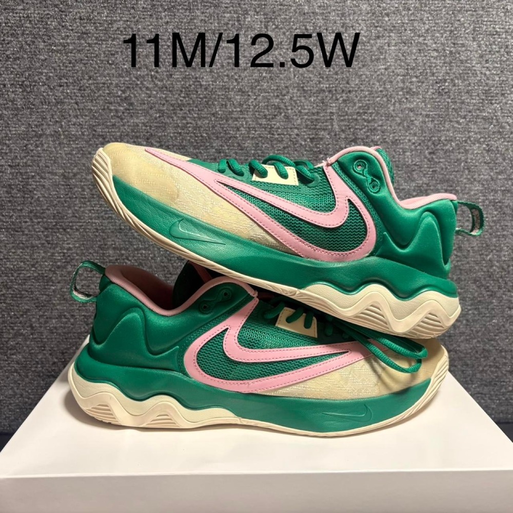 Nike Giannis Immortality 3 "5 the hard way" Green Pink Beige Size 11M Pre-owned